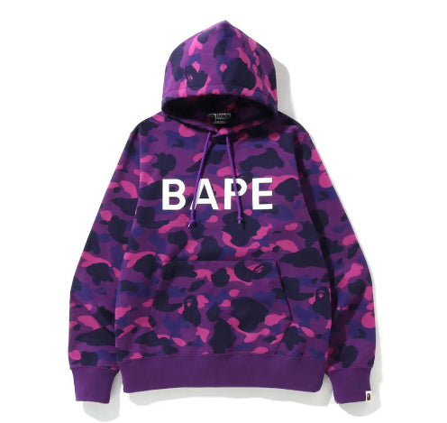 Bape Color Purple Camo Pullover Hoodie