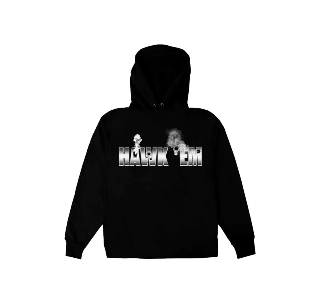 Pop Smoke x Vlone hawk em Hoodie Black