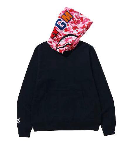 Bape ABC Camo Shark Pullover Hoodie Pink