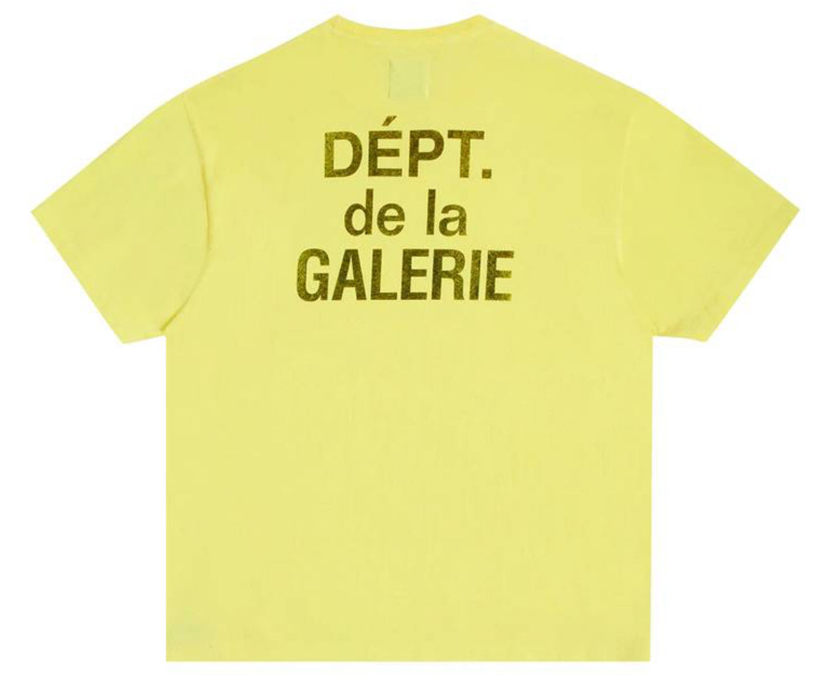 Gallery Dept. T-Shirt French Logo Neon Green