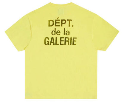 Gallery Dept. T-Shirt French Logo Neon Green