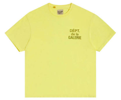 Gallery Dept. T-Shirt French Logo Neon Green