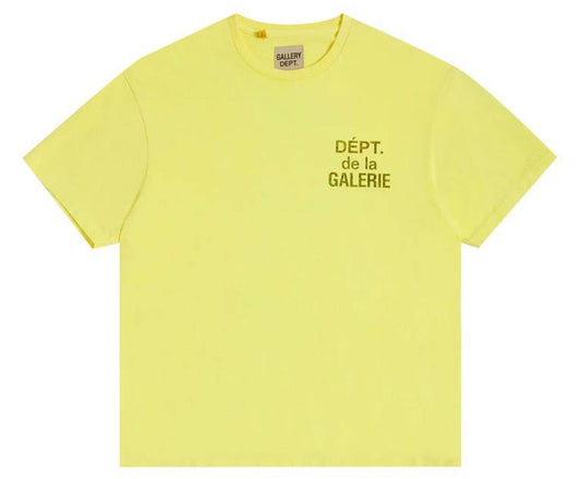 Gallery Dept. T-Shirt French Logo Neon Green