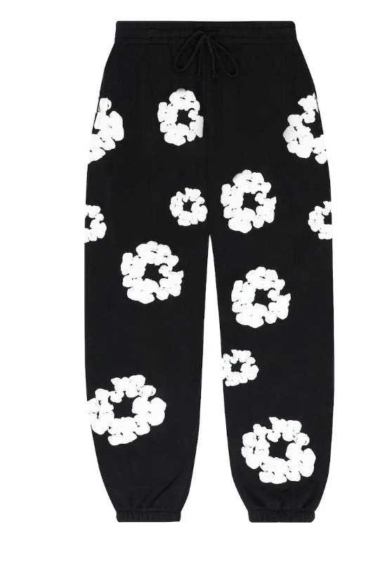 Denim Tears Cotton Wreath Sweatpants Black