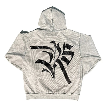 REVIVE STUDIOS PULL OVER HOODIE LIGHT GREY