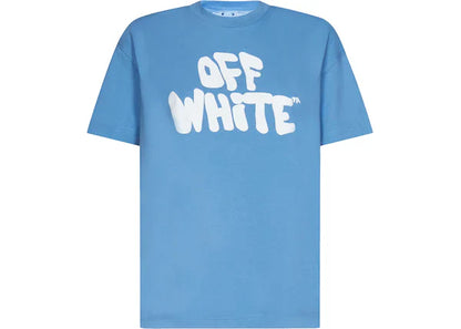 OFF-WHITE 70s Type Logo Casual S/S T-shirt Light Blue/White