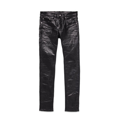 Purple Denim Leather Film Black