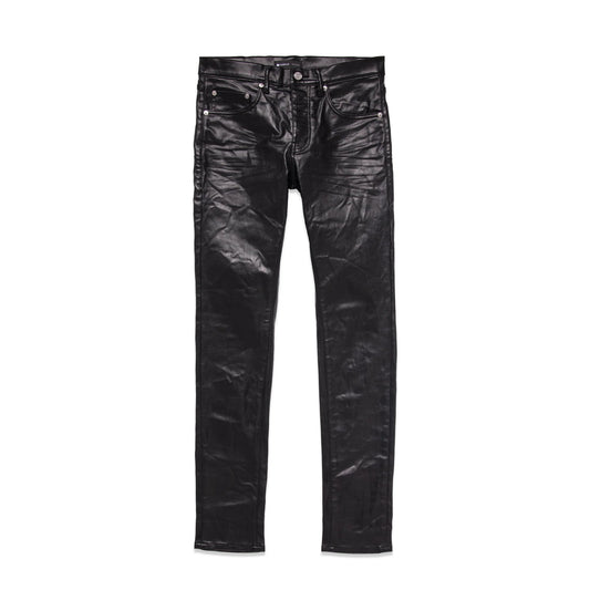 Purple Denim Leather Film Black