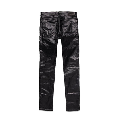 Purple Denim Leather Film Black