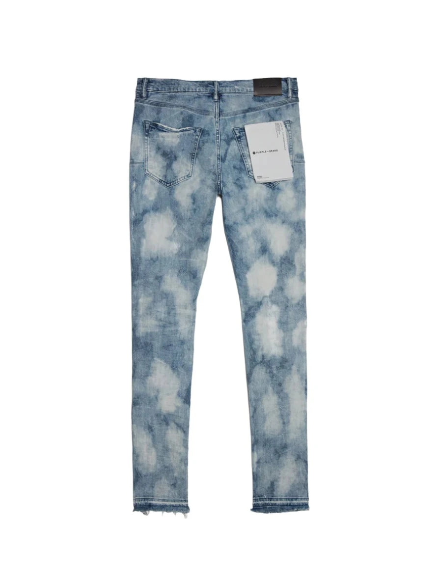 Purple Denim Light Indigo Vintage Bleach