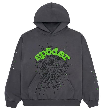 Sp5der Wait Web Sweatshirt Slate Grey