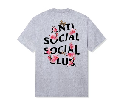 Anti Social Social Club Tee Cherry Blossom Grey