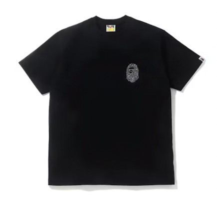 Bape Crystal Stone Rhinestone Ape Head Tee