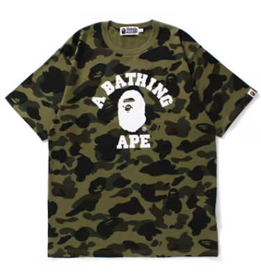 Bape 1st Dark Camo College Tee