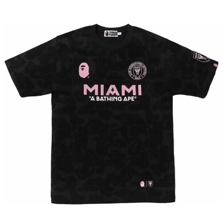 Bape x Inter Miami CF Camo Tee Black
