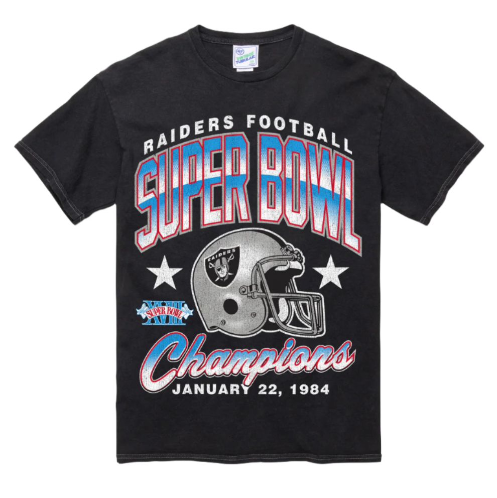 LAS VEGAS RAIDERS SB GRIDIRON LOCKER VINTAGE '47 TUBULAR TEE