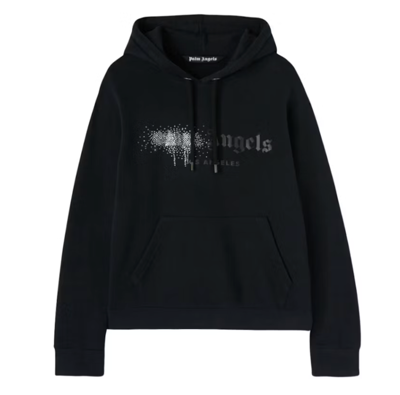 Palm Angels Rhinestone Sprayed Hoodie