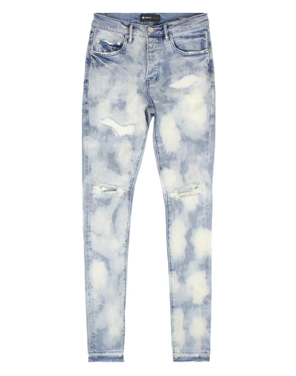 Purple Denim Light Indigo Vintage Bleach