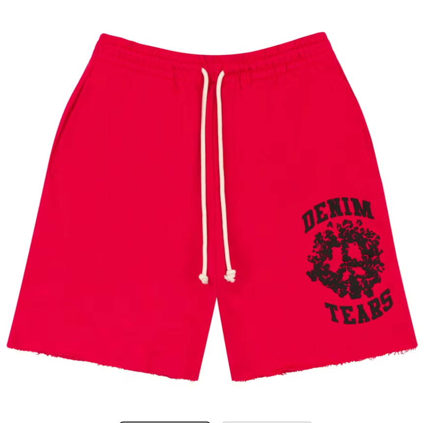 Denim Tears Denim University Sweat Shorts Red