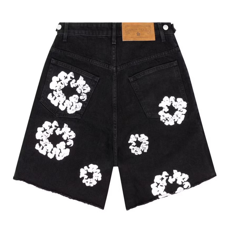 Denim Tears Cotton Wreath Jean Short Black