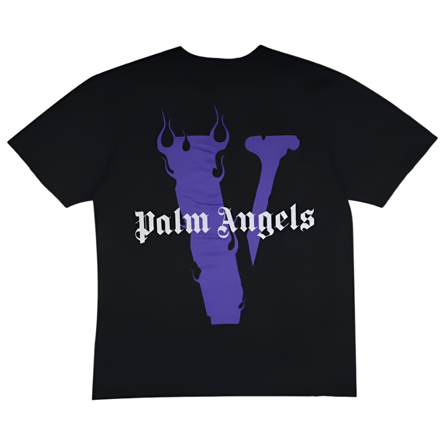 Vlone x Palm Angels T-shirt Black Purple