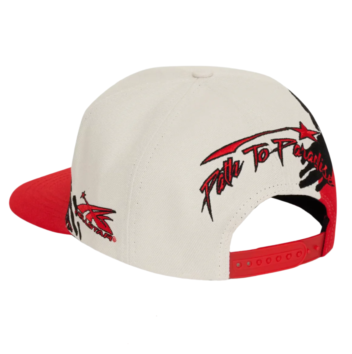 Hellstar Paintbrush Snapback Hat Red Black