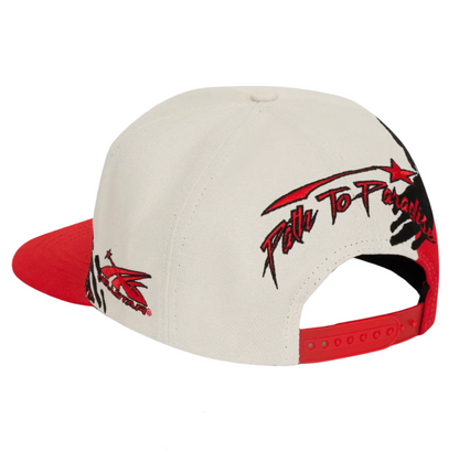 Hellstar Paintbrush Snapback Hat Red Black