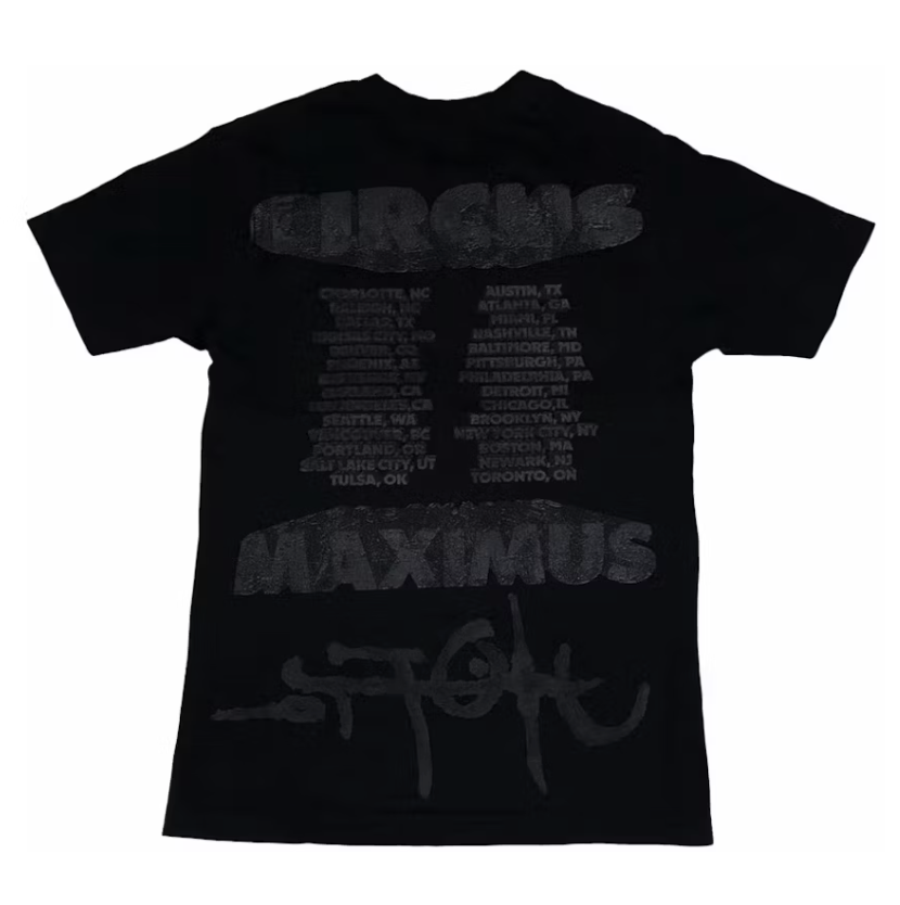 Travis Scott Utopia Circus Maximus 2023 Tour II Tee Black