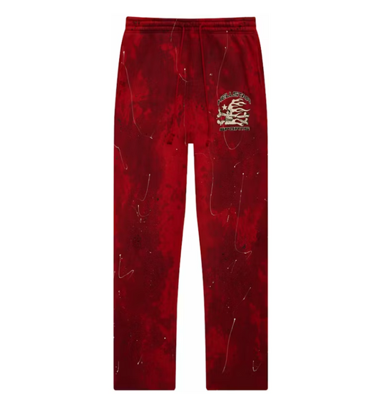 Hellstar Sports Tie-Dye Sweatpants Red