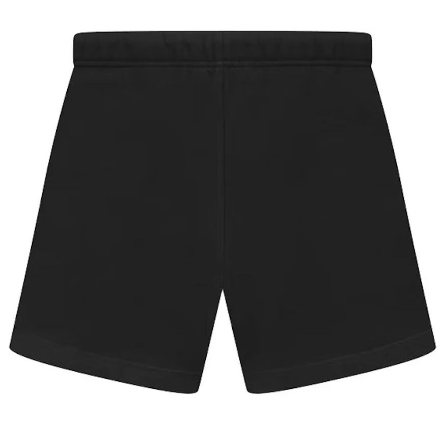 Essentials Cream Drawstring Sweatshort Jet Black
