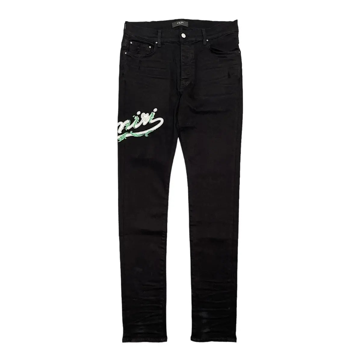 Amiri Baroque Logo Varsity Denim