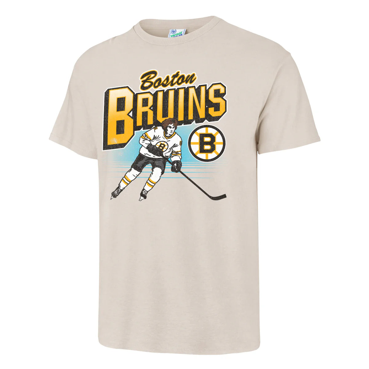BOSTON BRUINS 100TH ANNIVERSARY LUNCH PAIL LOCKER VINTAGE '47 TUBULAR TEE